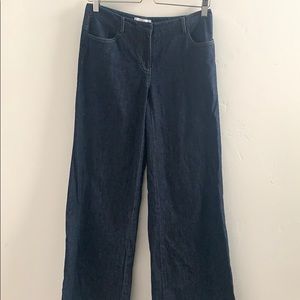 Calvin Klein dark navy wide leg sailor pants